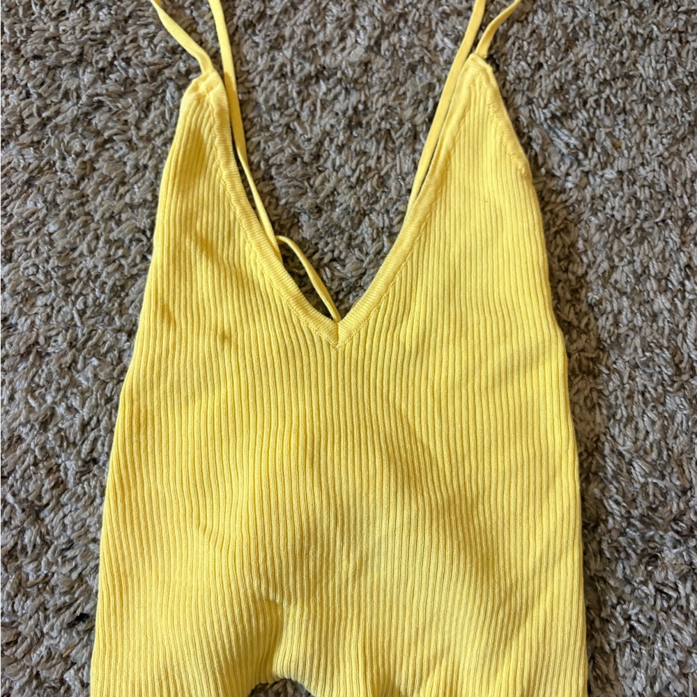 Love Tree Sunny Yellow Knit Top